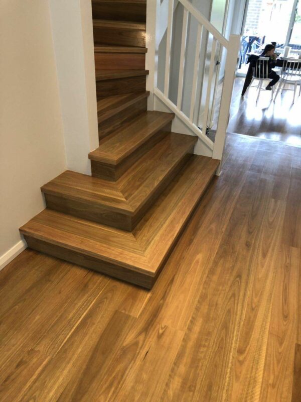 Square Solid Spotted Gum Stairs